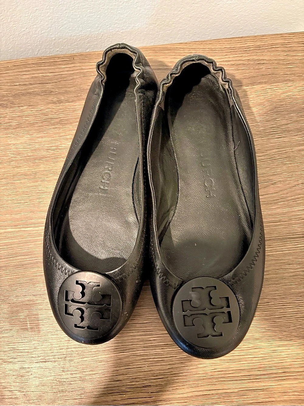 Tory Burch Minnie Travel Ballet Flat Black Ballet Flats